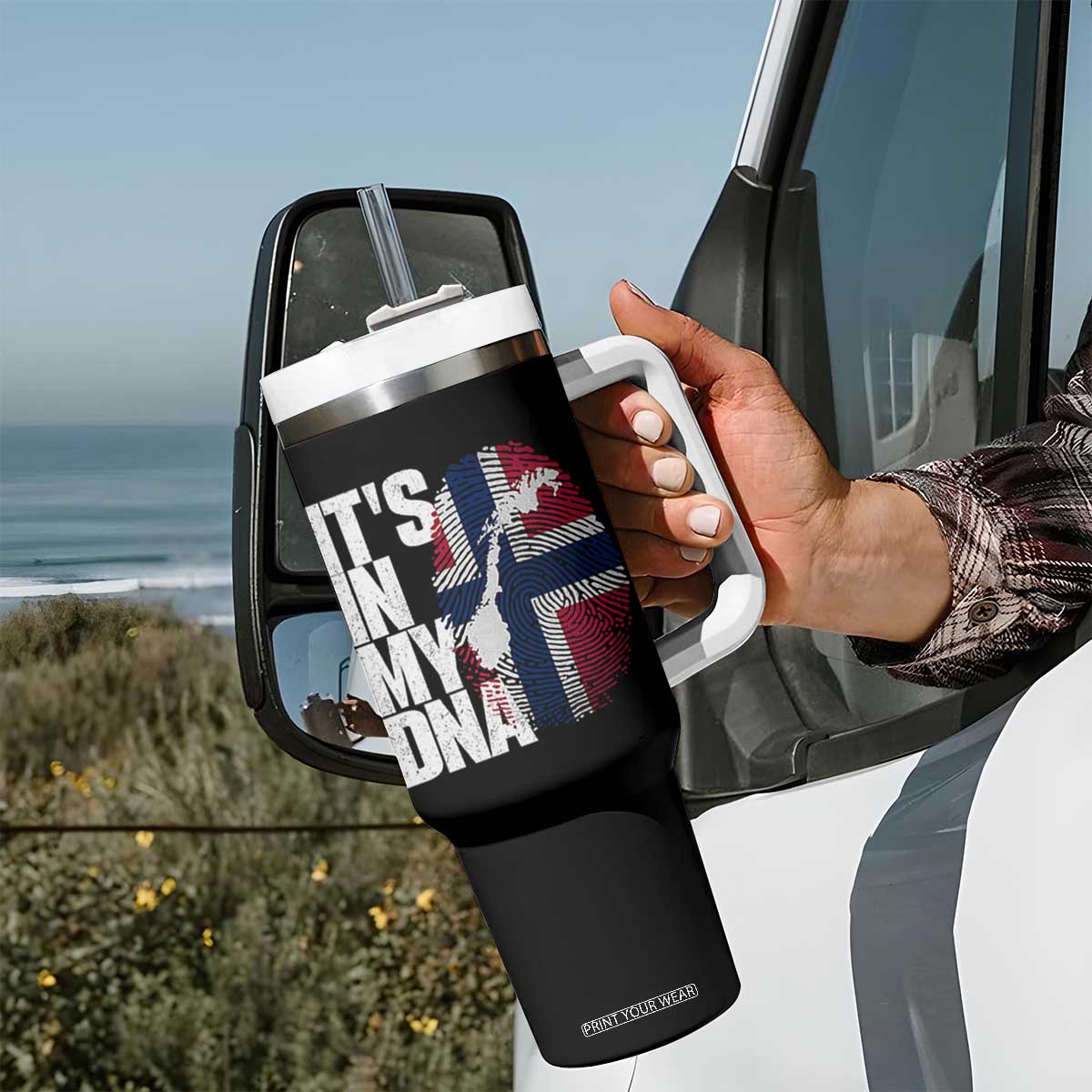 It's in My DNA Tumbler With Handle Norwegian Norway Map Flag Pride