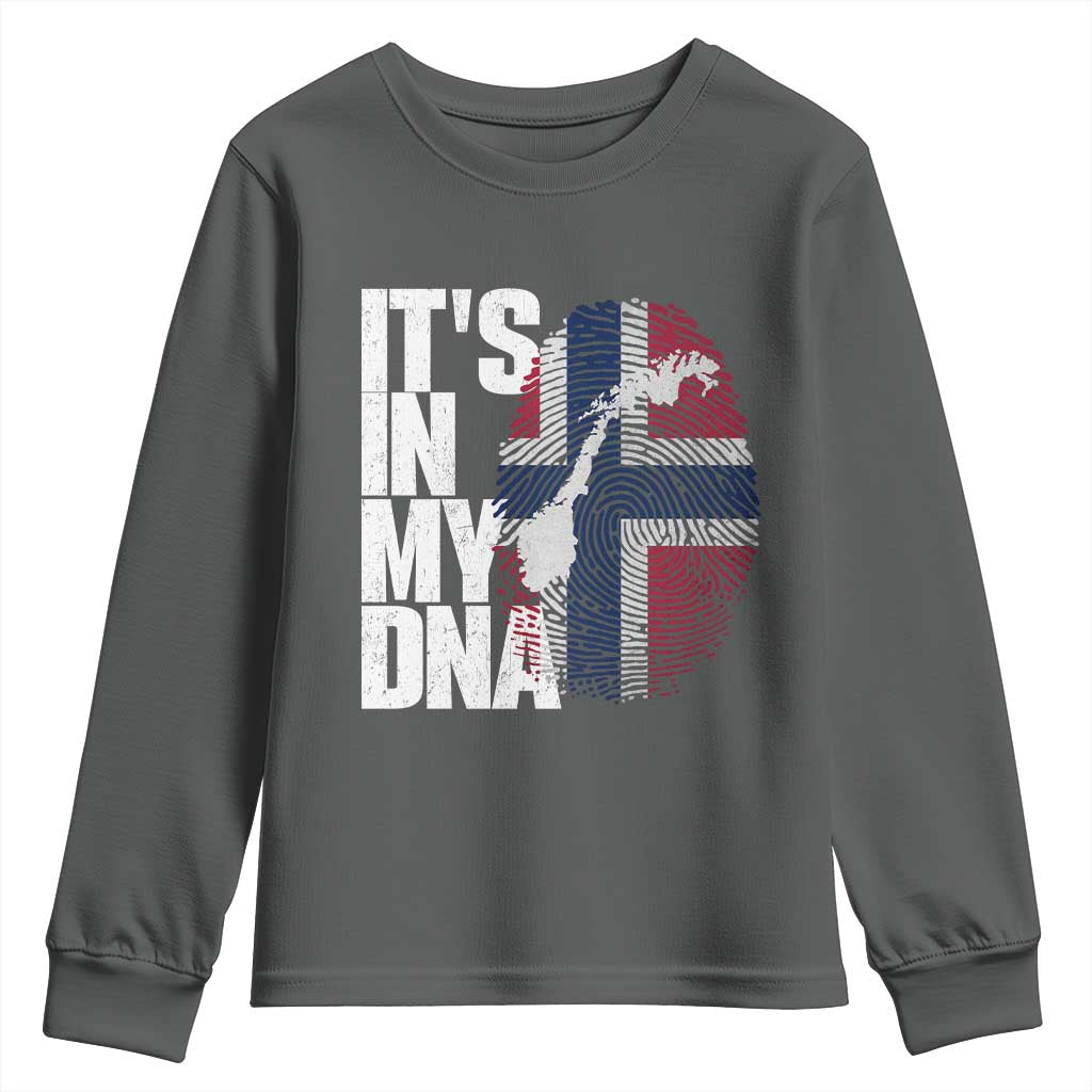 It's in My DNA Youth Sweatshirt Norwegian Norway Map Flag Pride
