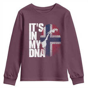 It's in My DNA Youth Sweatshirt Norwegian Norway Map Flag Pride