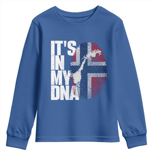 It's in My DNA Youth Sweatshirt Norwegian Norway Map Flag Pride