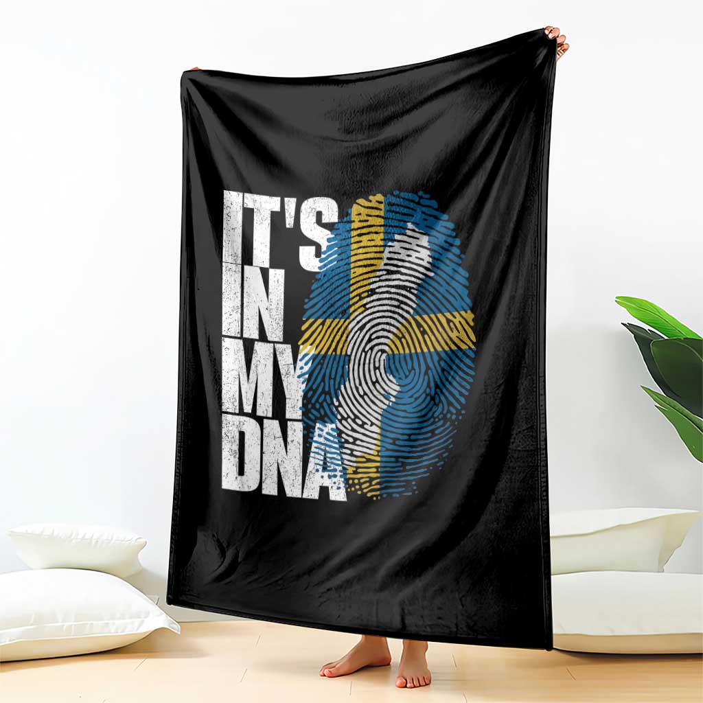 It's in My DNA Throw Blanket Sweden Sverige Swedish Map Flag