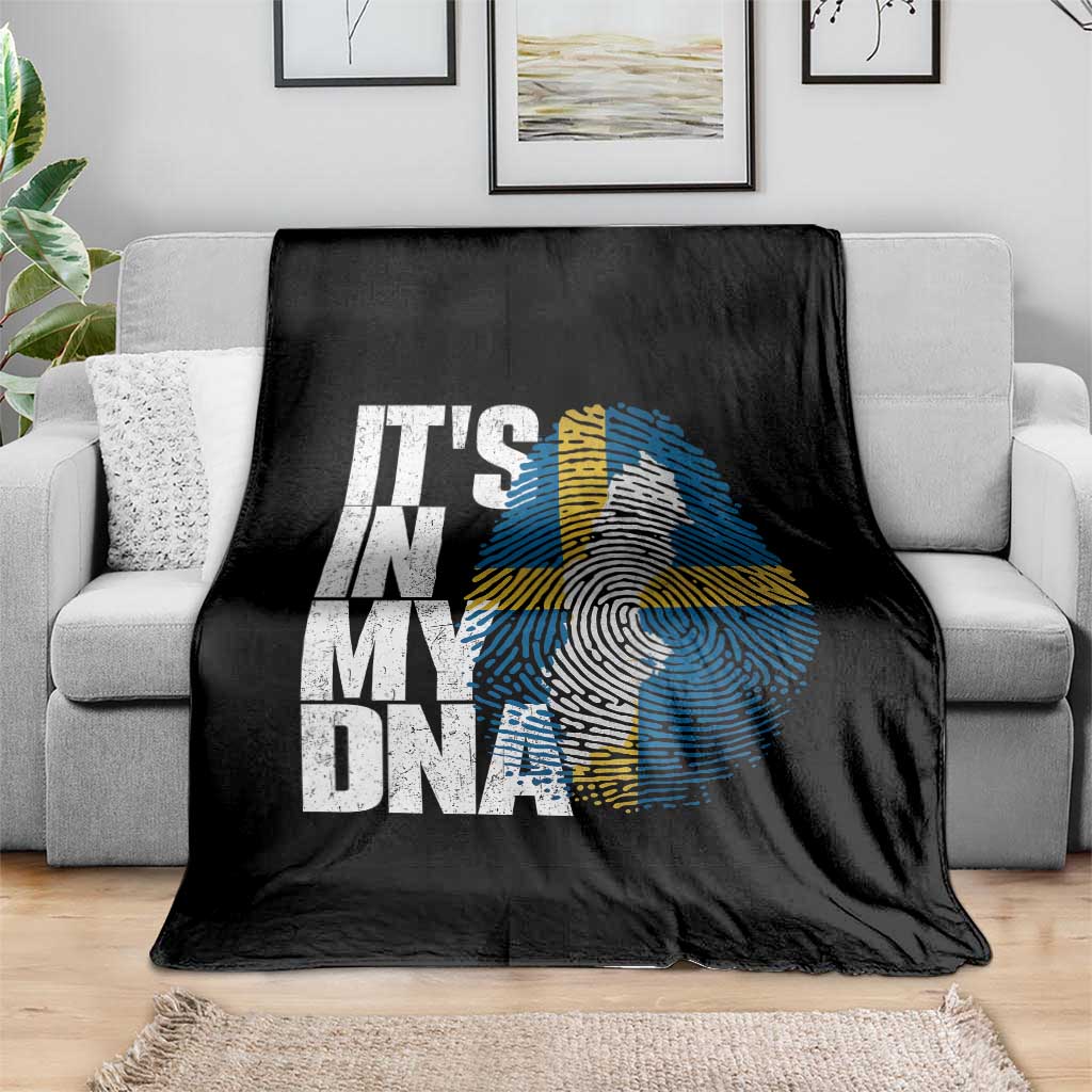 It's in My DNA Throw Blanket Sweden Sverige Swedish Map Flag