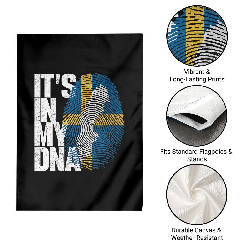 It's in My DNA Garden Flag Sweden Sverige Swedish Map Flag