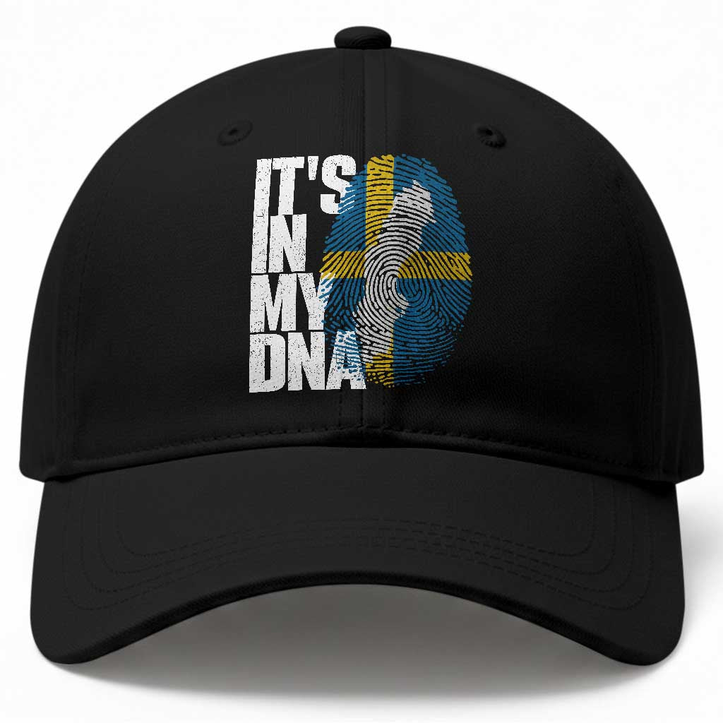 It's in My DNA Baseball Cap Sweden Sverige Swedish Map Flag TS14 Print Your Wear
