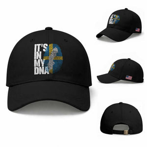 It's in My DNA Baseball Cap Sweden Sverige Swedish Map Flag