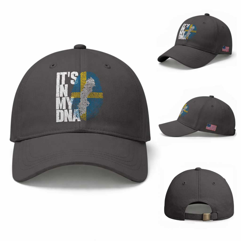 It's in My DNA Baseball Cap Sweden Sverige Swedish Map Flag