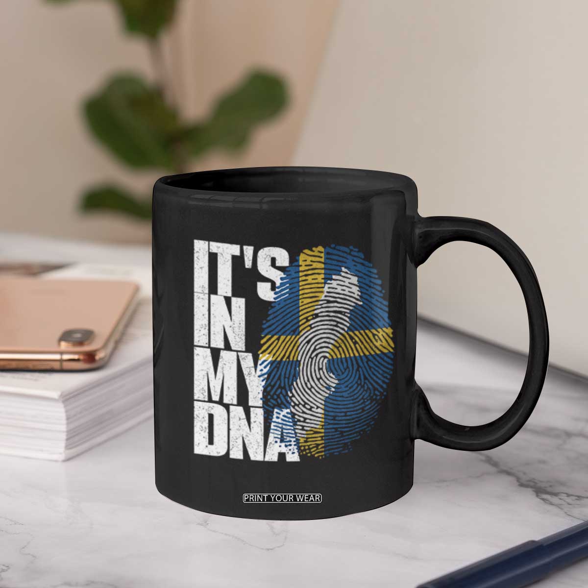 It's in My DNA Coffee Mug Sweden Sverige Swedish Map Flag