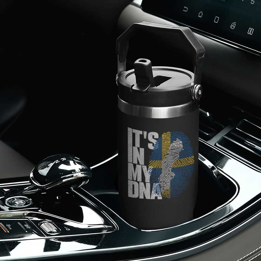 It's in My DNA Flip Straw Tumbler Sweden Sverige Swedish Map Flag