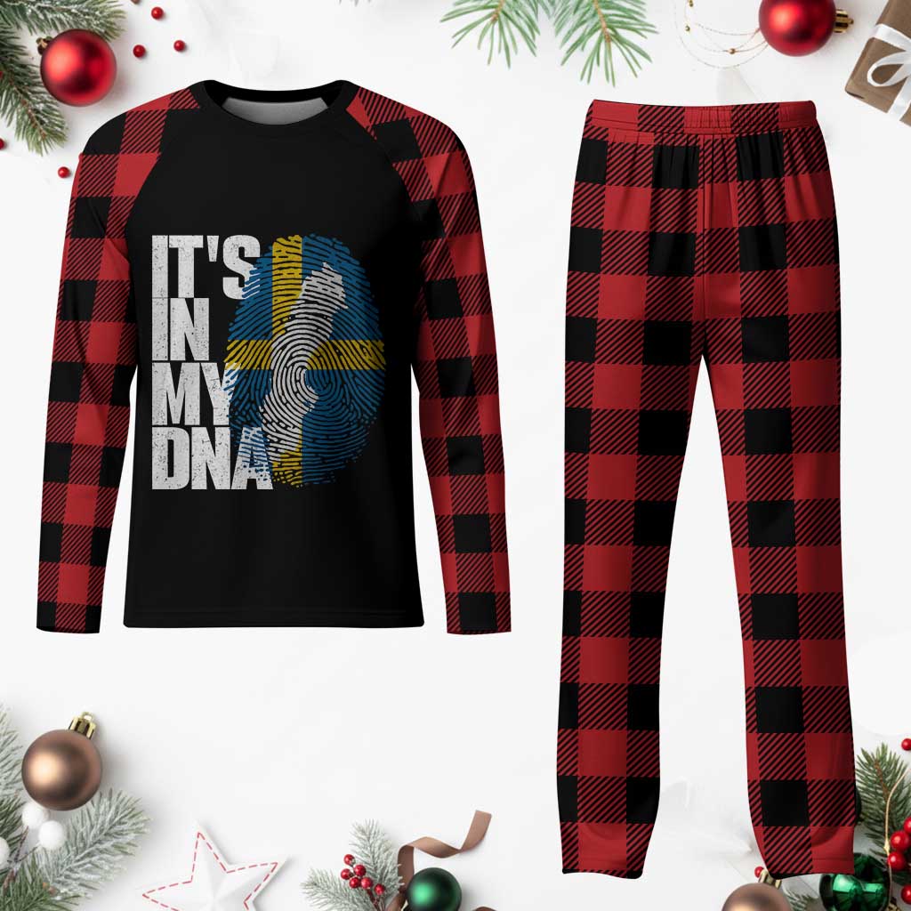 It's in My DNA Plaid Pajama Set Sweden Sverige Swedish Map Flag TS14 Buffalo Plaid Print Your Wear