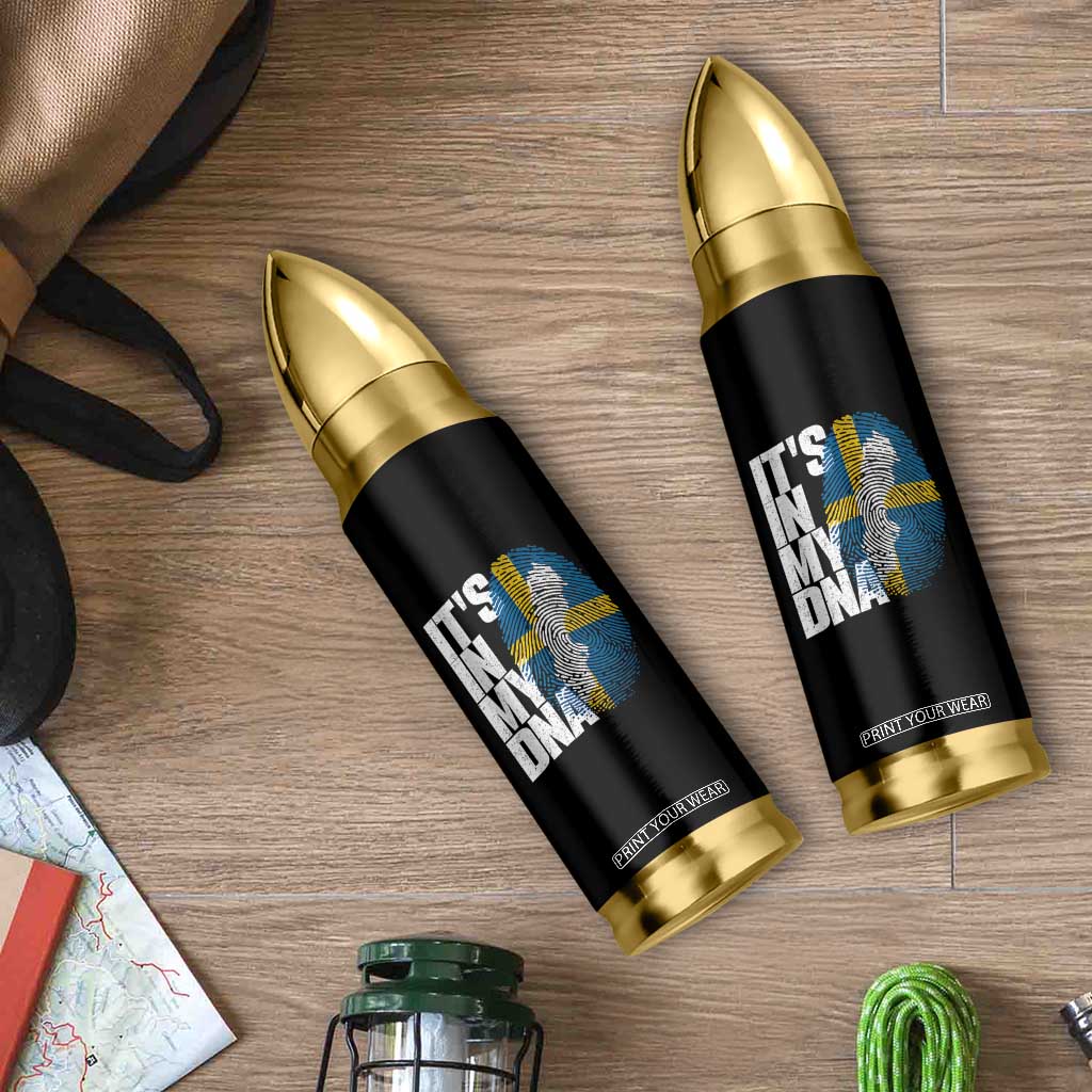 It's in My DNA Bullet Tumbler Sweden Sverige Swedish Map Flag