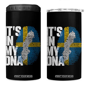 It's in My DNA 4 in 1 Can Cooler Tumbler Sweden Sverige Swedish Map Flag