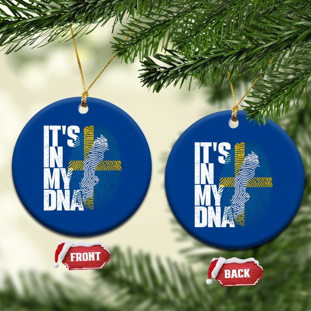 It's in My DNA Ceramic Ornament Sweden Sverige Swedish Map Flag
