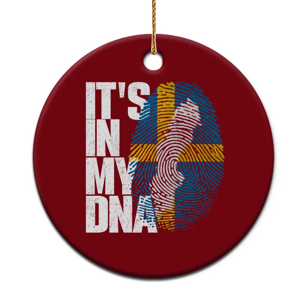 It's in My DNA Ceramic Ornament Sweden Sverige Swedish Map Flag