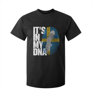 It's in My DNA T Shirt For Kid Sweden Sverige Swedish Map Flag