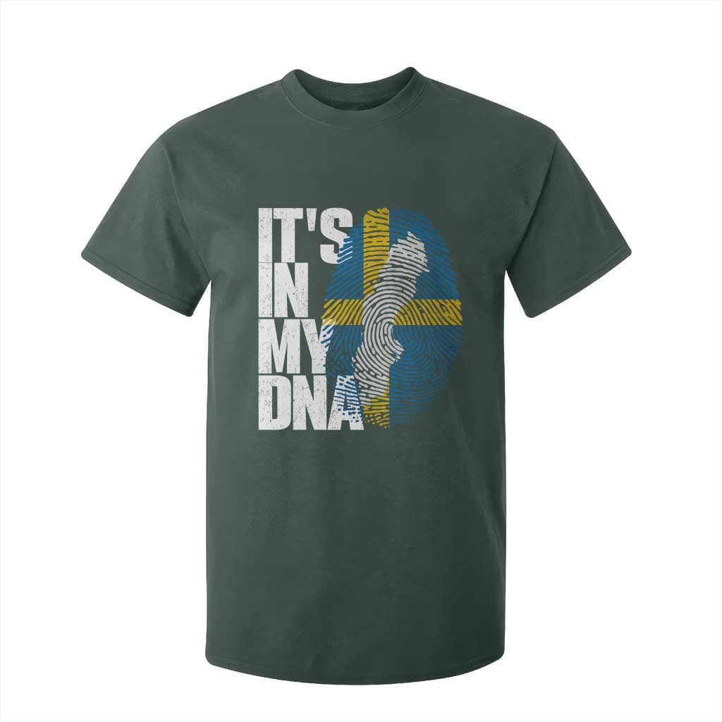 It's in My DNA T Shirt For Kid Sweden Sverige Swedish Map Flag