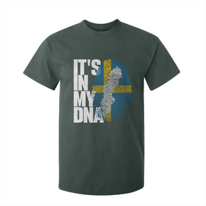 It's in My DNA T Shirt For Kid Sweden Sverige Swedish Map Flag