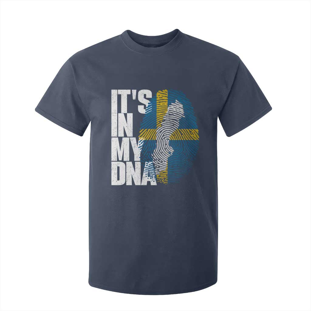 It's in My DNA T Shirt For Kid Sweden Sverige Swedish Map Flag