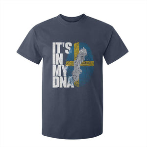 It's in My DNA T Shirt For Kid Sweden Sverige Swedish Map Flag