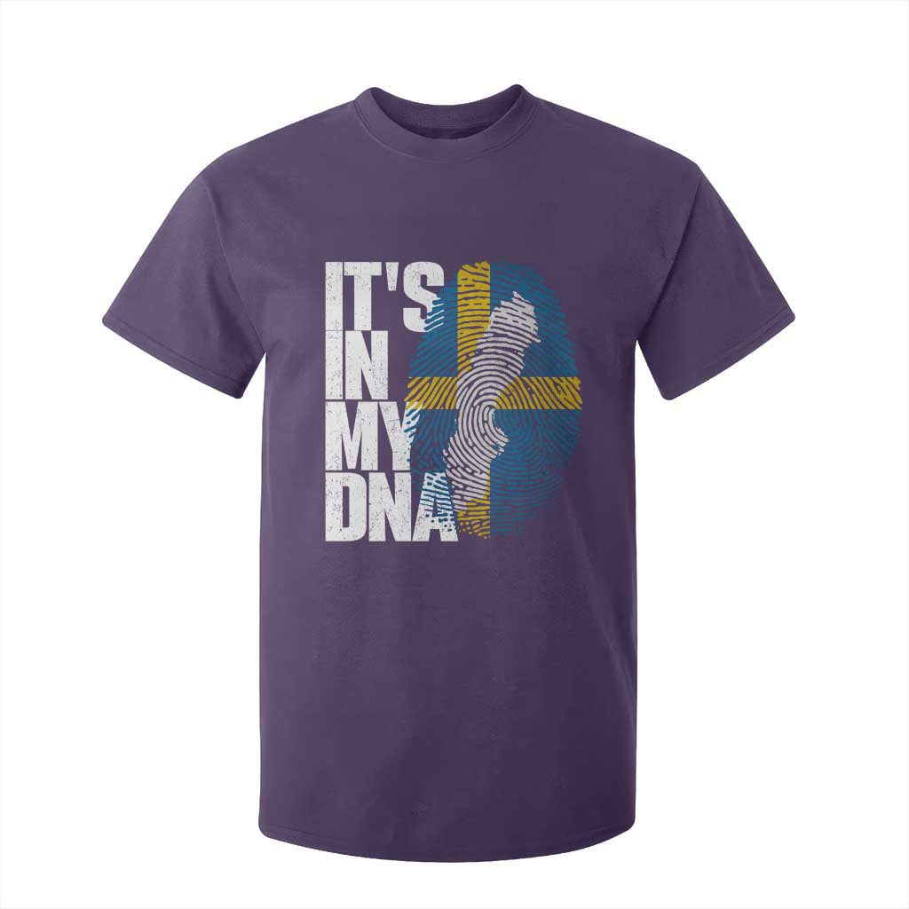 It's in My DNA T Shirt For Kid Sweden Sverige Swedish Map Flag