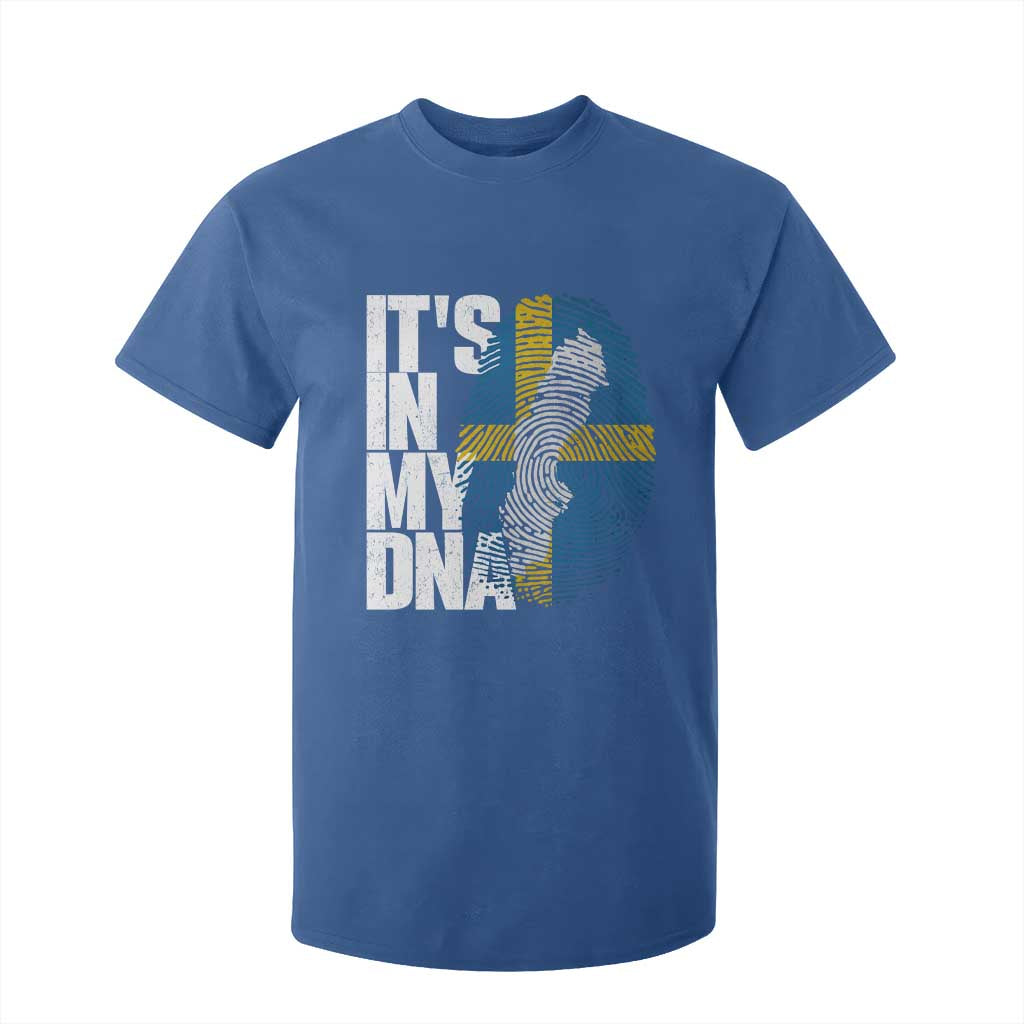 It's in My DNA T Shirt For Kid Sweden Sverige Swedish Map Flag