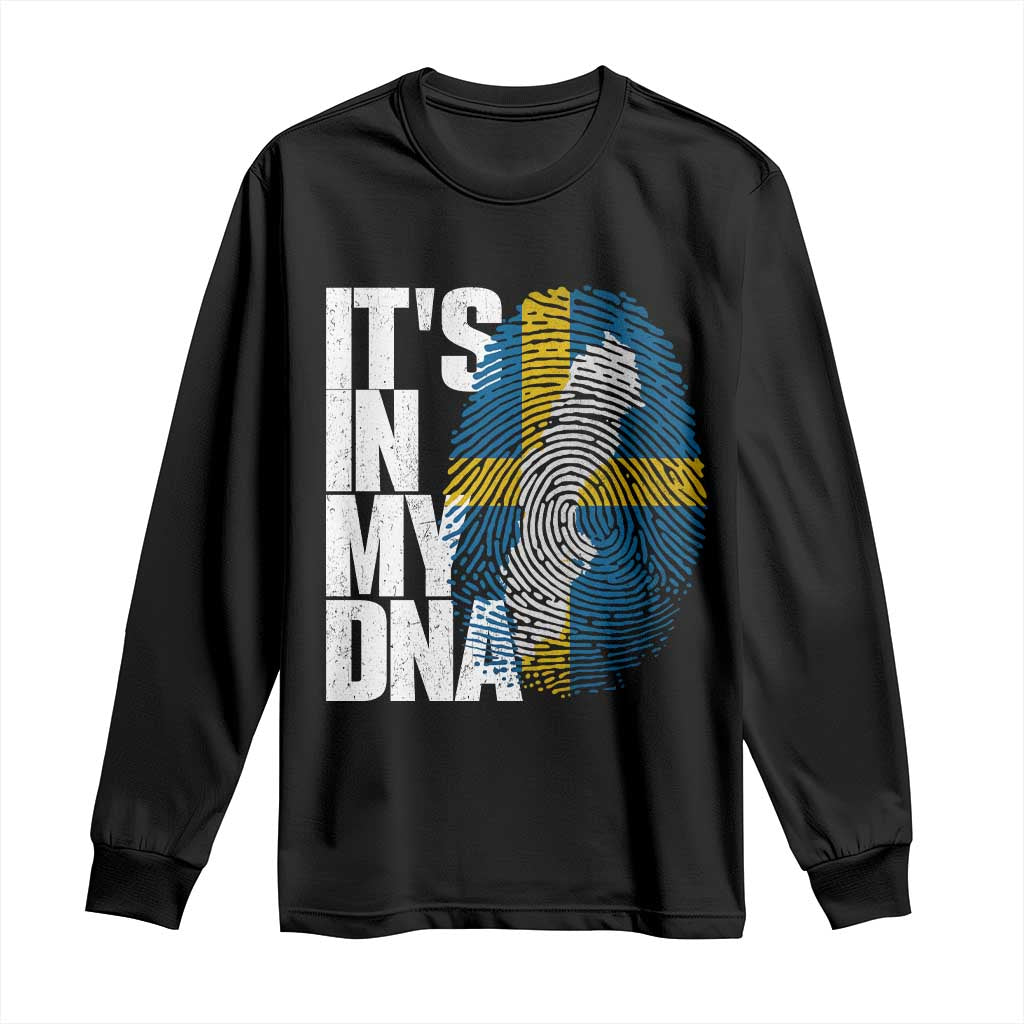 It's in My DNA Long Sleeve Shirt Sweden Sverige Swedish Map Flag