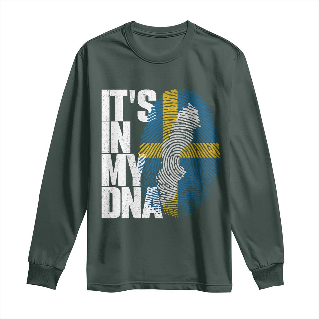 It's in My DNA Long Sleeve Shirt Sweden Sverige Swedish Map Flag