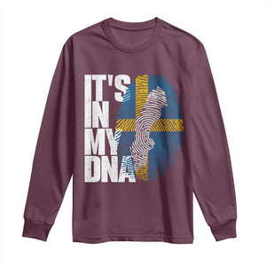 It's in My DNA Long Sleeve Shirt Sweden Sverige Swedish Map Flag