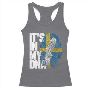 It's in My DNA Racerback Tank Top Sweden Sverige Swedish Map Flag