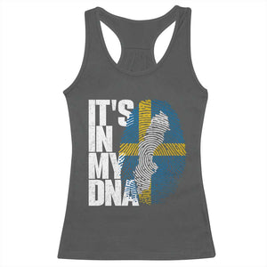 It's in My DNA Racerback Tank Top Sweden Sverige Swedish Map Flag