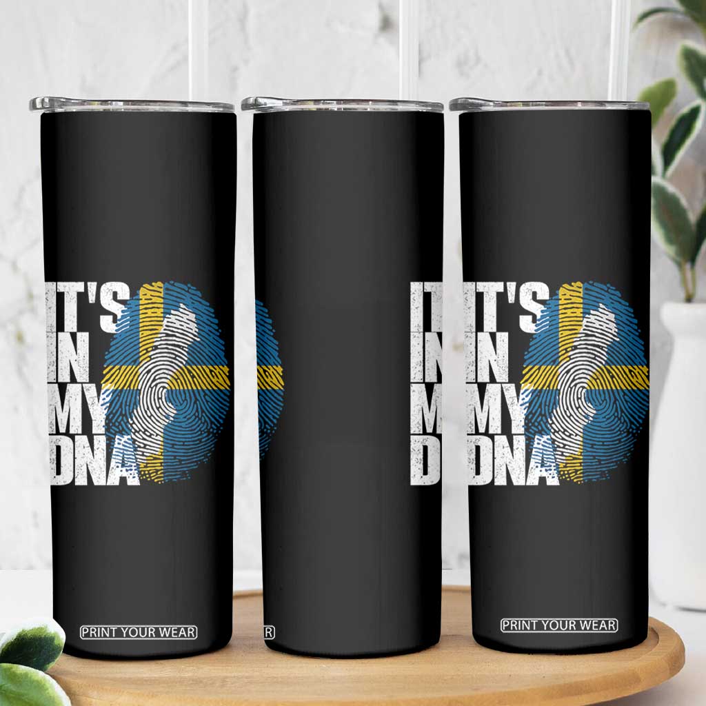 It's in My DNA Skinny Tumbler Sweden Sverige Swedish Map Flag