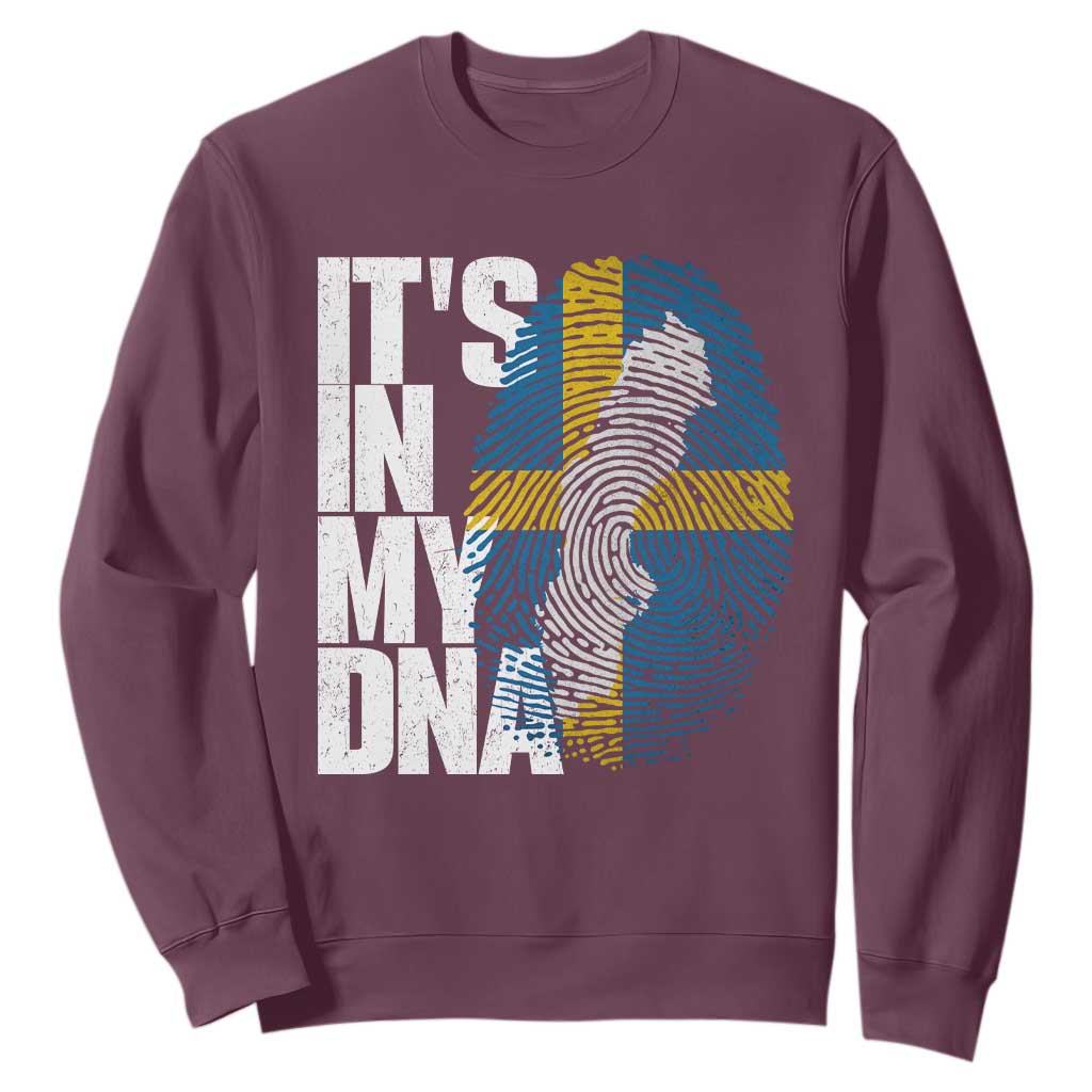 It's in My DNA Sweatshirt Sweden Sverige Swedish Map Flag