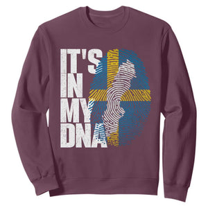 It's in My DNA Sweatshirt Sweden Sverige Swedish Map Flag