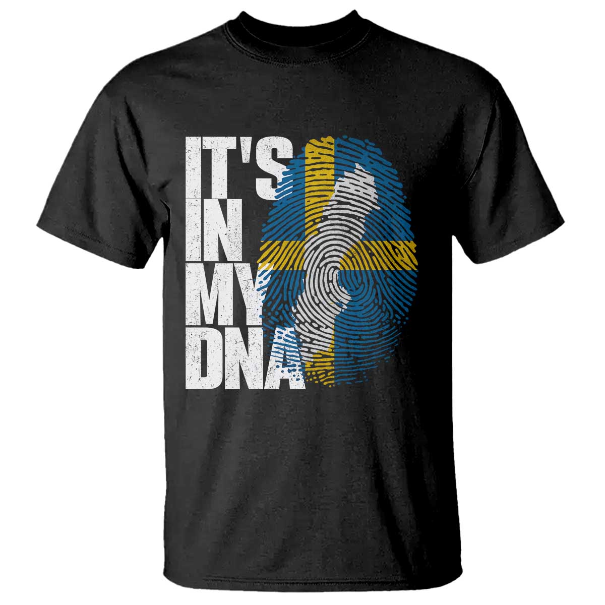 It's in My DNA T Shirt Sweden Sverige Swedish Map Flag