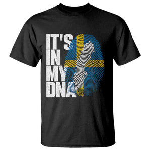 It's in My DNA T Shirt Sweden Sverige Swedish Map Flag