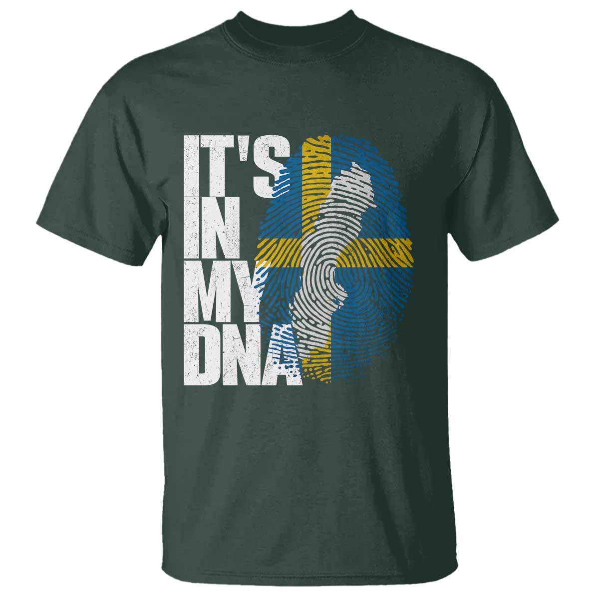 It's in My DNA T Shirt Sweden Sverige Swedish Map Flag
