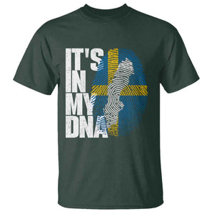 It's in My DNA T Shirt Sweden Sverige Swedish Map Flag