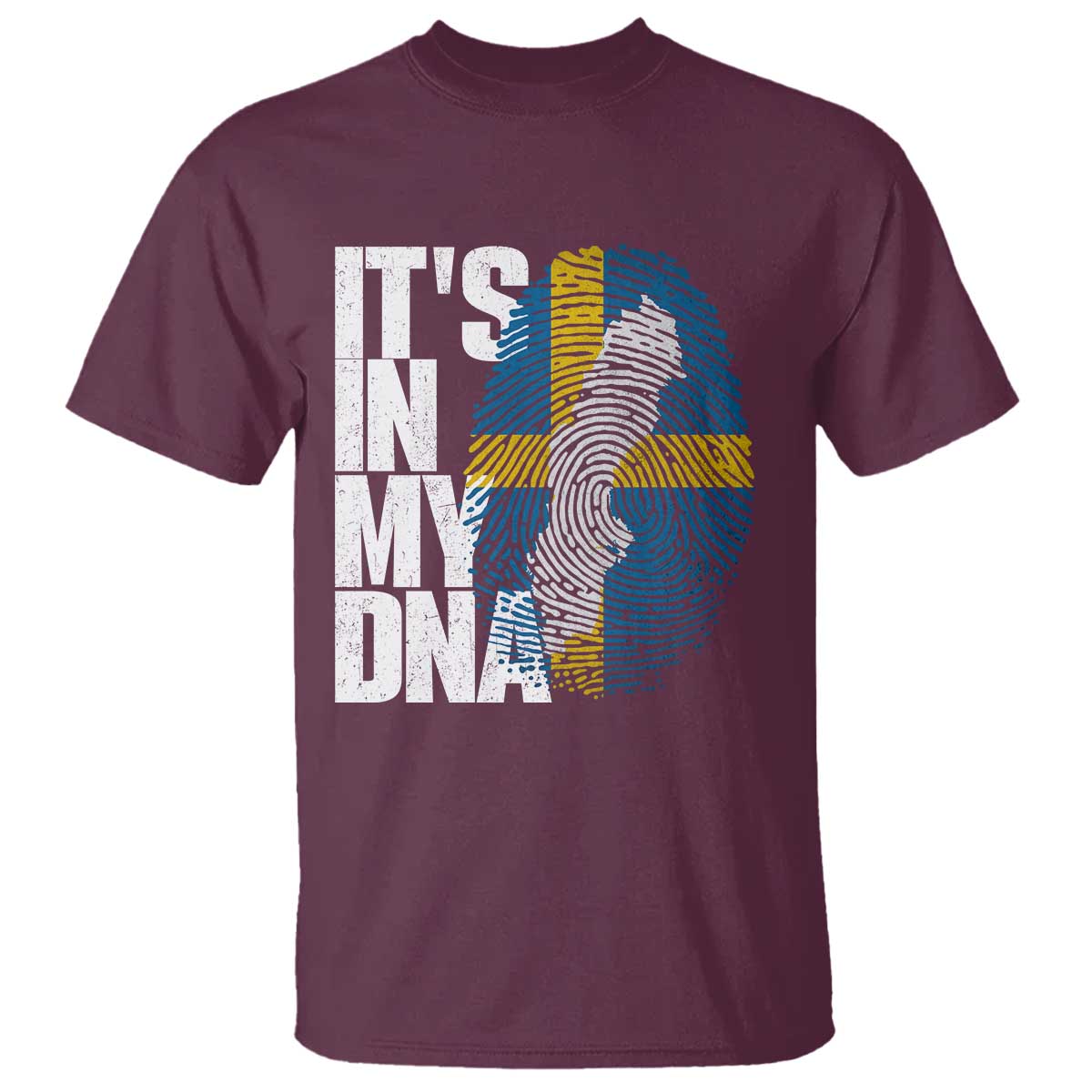 It's in My DNA T Shirt Sweden Sverige Swedish Map Flag