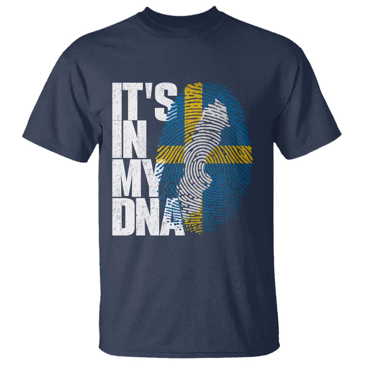 It's in My DNA T Shirt Sweden Sverige Swedish Map Flag