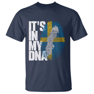 It's in My DNA T Shirt Sweden Sverige Swedish Map Flag