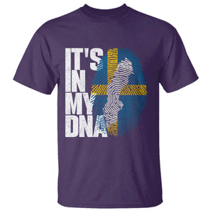 It's in My DNA T Shirt Sweden Sverige Swedish Map Flag