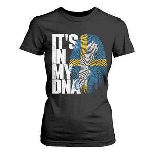 It's in My DNA T Shirt For Women Sweden Sverige Swedish Map Flag