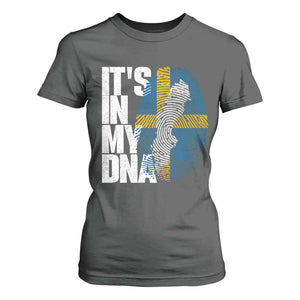 It's in My DNA T Shirt For Women Sweden Sverige Swedish Map Flag