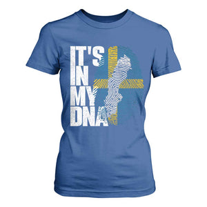 It's in My DNA T Shirt For Women Sweden Sverige Swedish Map Flag