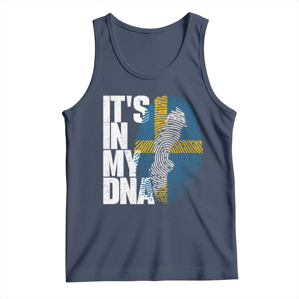 It's in My DNA Tank Top Sweden Sverige Swedish Map Flag