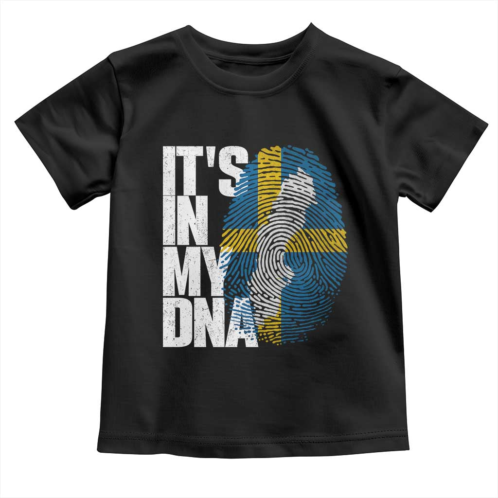 It's in My DNA Toddler T Shirt Sweden Sverige Swedish Map Flag