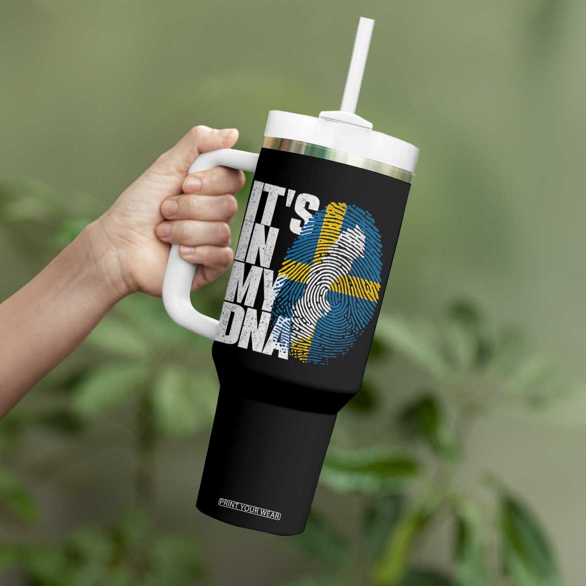 It's in My DNA Tumbler With Handle Sweden Sverige Swedish Map Flag
