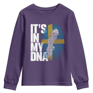 It's in My DNA Youth Sweatshirt Sweden Sverige Swedish Map Flag