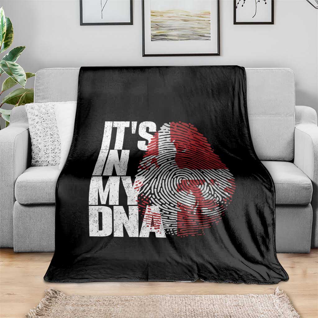 It's in My DNA Throw Blanket Denmark Map Flag Danish Gift