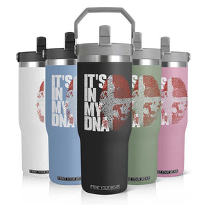 It's in My DNA Flip Straw Tumbler Denmark Map Flag Danish Gift