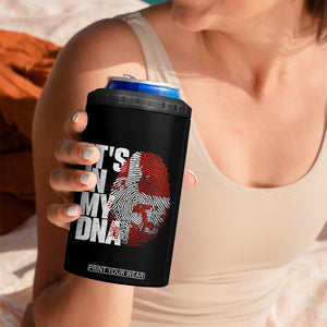 It's in My DNA 4 in 1 Can Cooler Tumbler Denmark Map Flag Danish Gift